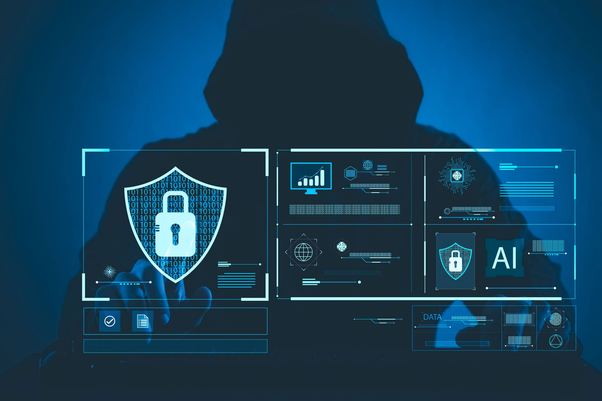 cyber security essentials digital crime prevention by anonymous hackers personal data security banking finance